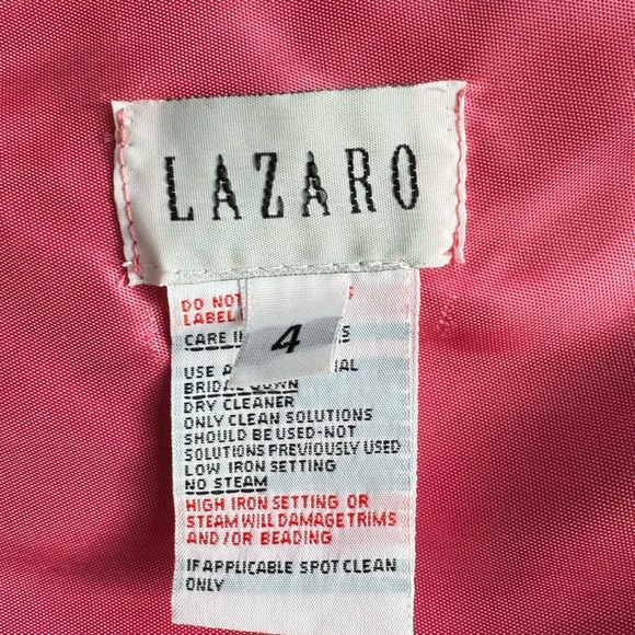 Lazaro plated skirt size 4 beautiful peach fuzz silk skirt - Picture 7 of 13